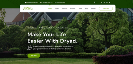 Dryad - Gardening Company Joomla Template