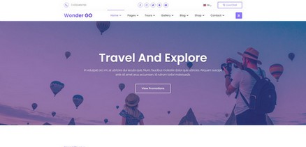 Wonder GO  - Responsive Tour Booking and Travel Joomla Template