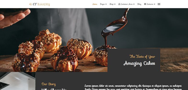 Bakery - Bakeries and Sweet Shops Joomla 4 Template