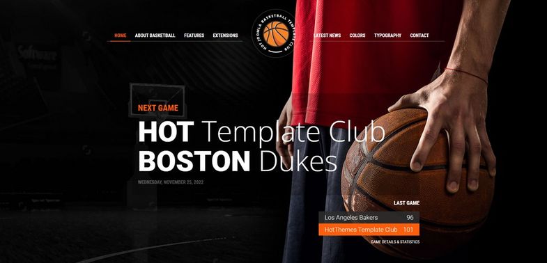 Basketball - Basketball Joomla template dedicated to one of the most popular sports