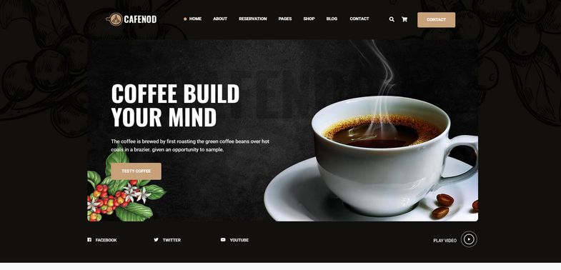 Cafenod - Coffee Shop and Restaurant Joomla Template
