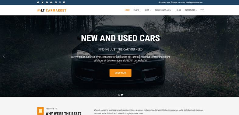 Carmarket - Automobile Services and Dealers Joomla 4 Templates