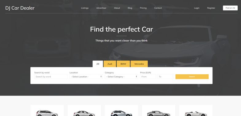 DJ-CarDealer - eCommerce Car Dealer Joomla 4 template / Yootheme