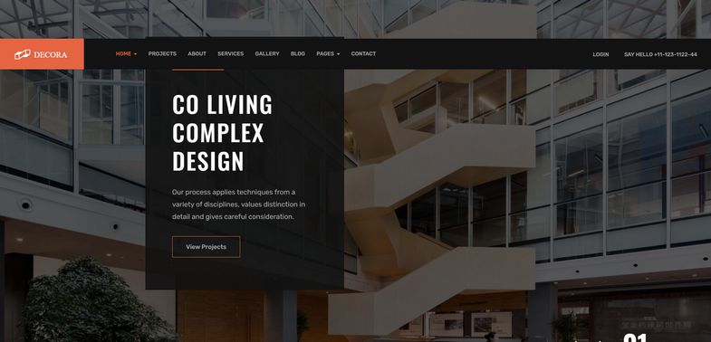 Decora - Architecture & Interior Design Joomla Template