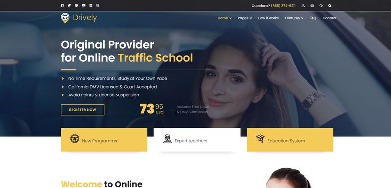 Drively - Driving School Professional Joomla Template