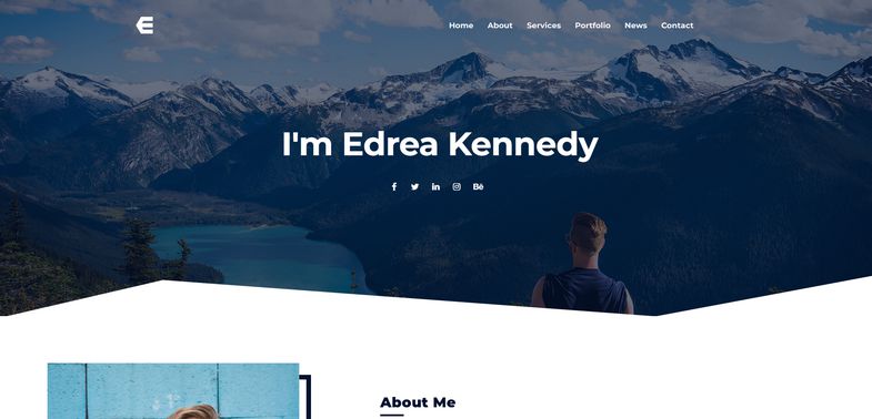 Edrea - Responsive Personal Portfolio Joomla Template