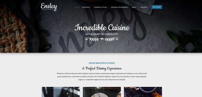 Ensley - Restaurant Responsive Premium Joomla 4 Template