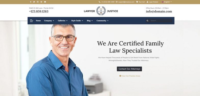 Justice - Justice and Law Firms Joomla Template