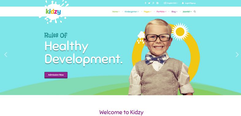 Kidzy - Responsive Joomla 4 Template for Kindergartens and Elementary Schools