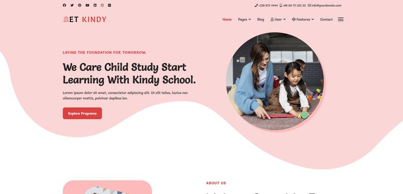 Kindy - Free Educational Kindergarten Joomla 4 Template