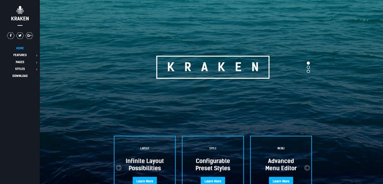 Kraken - Great Joomla Template for Portfolio, Travellers, and Bloggers