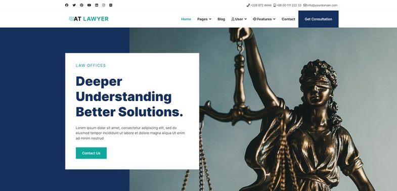 Lawyer - Professional Law Firm & Laww Company Joomla Template