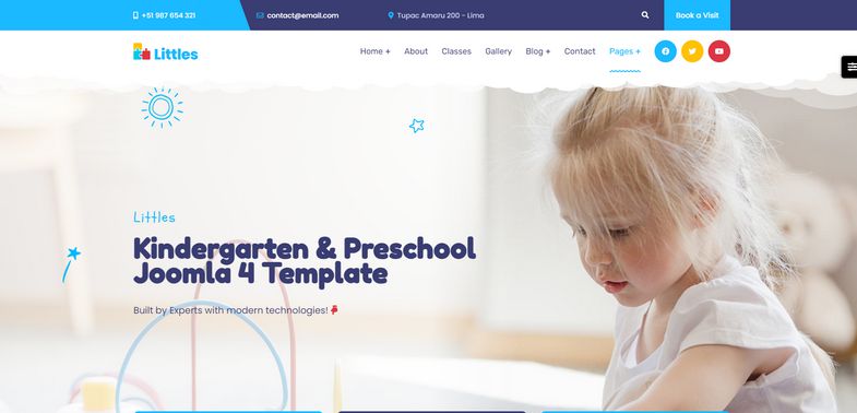 Littles - Responsive Kindergarten & Preschool Joomla 4 Template
