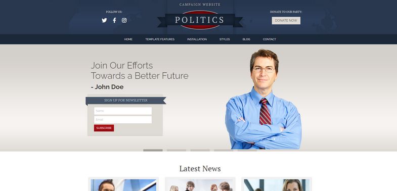 Politics - Politic, Business, or Corporate Joomla 4 Template