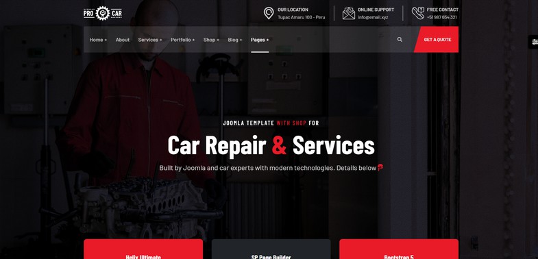 Procar - Car Services, Repair & Shop Joomla Template