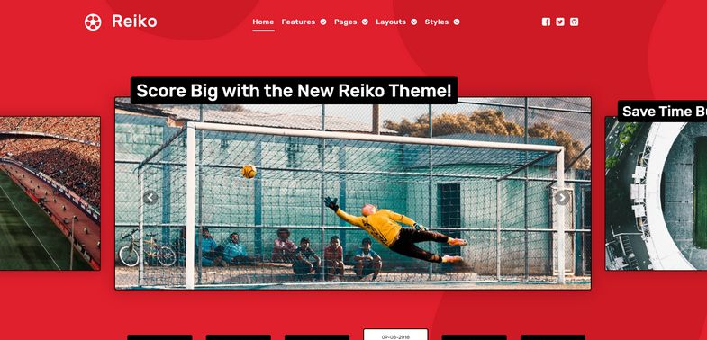 Reiko - Best Joomla Template for Sports Clubs and Associations