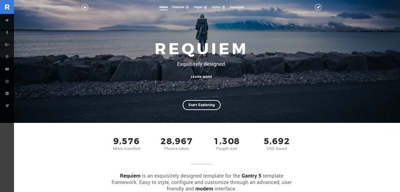 Requiem - Prefect Joomla Template for Portfolio, Travellers, and Bloggers