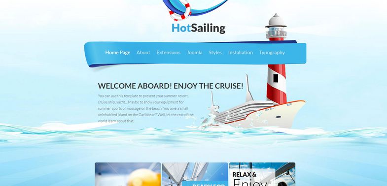 Sailing - Joomla 4 Template for Summer Resort, Cruise Ship, Yacht