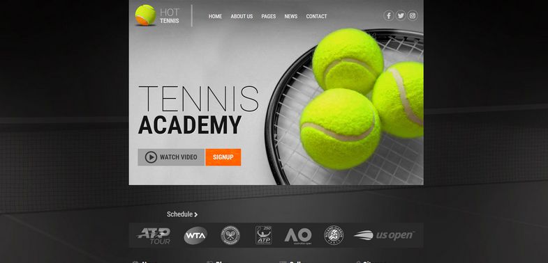 Tennis - Responsive Joomla 4 Template for Tennis Clubs