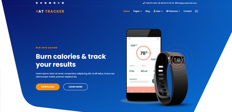 Tracker - Responsive App Showcase Product Joomla Template