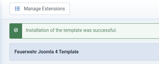 Install Joomla template
