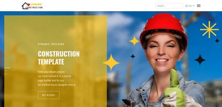 Dynamic Construction - Responsive Professional Construction Joomla 4 Template