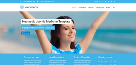Neomedic - Medical, Health Care Joomla 4 and Joomla 3 Template