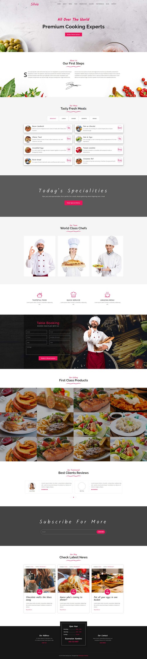 Silvia - Professional Fast Food & Diner Joomla Template