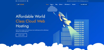 Cloud - Hosting Business Company Joomla Template Website
