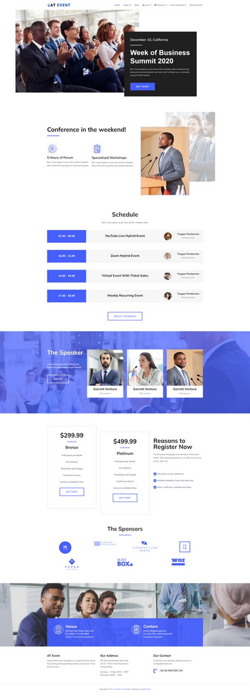 Event - Events and Conferences Joomla Template