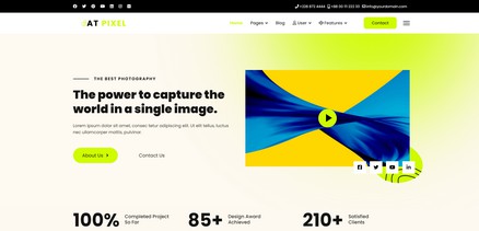 Pixel - Responsive Photography Site Joomla Template