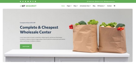 Vegeret - Vegetables and Fruits Store Joomla Template Site
