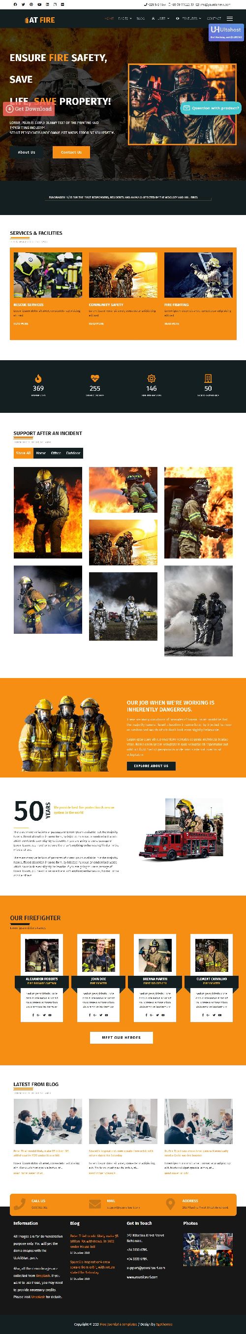Fire - Responsive Firefighters Stations Joomla Template