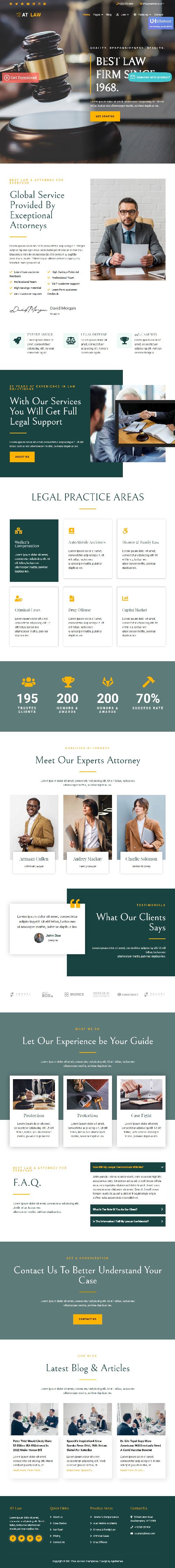 Law - Responsive  Law Firms and Lawyers Joomla Template