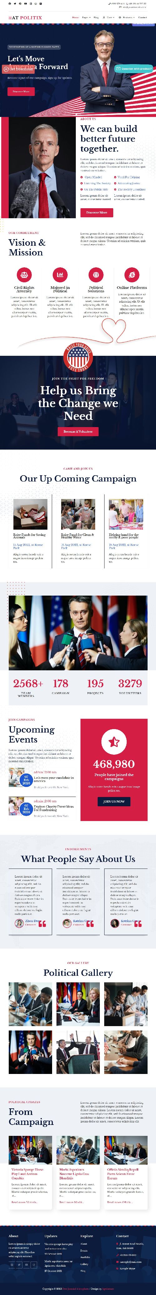 Politix - Joomla Template Related to Politics or Law