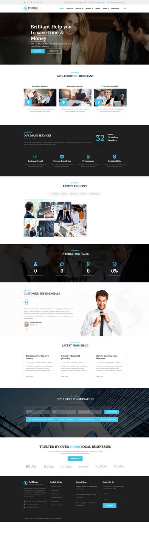 Brilliant - Business and Consulting Joomla Template