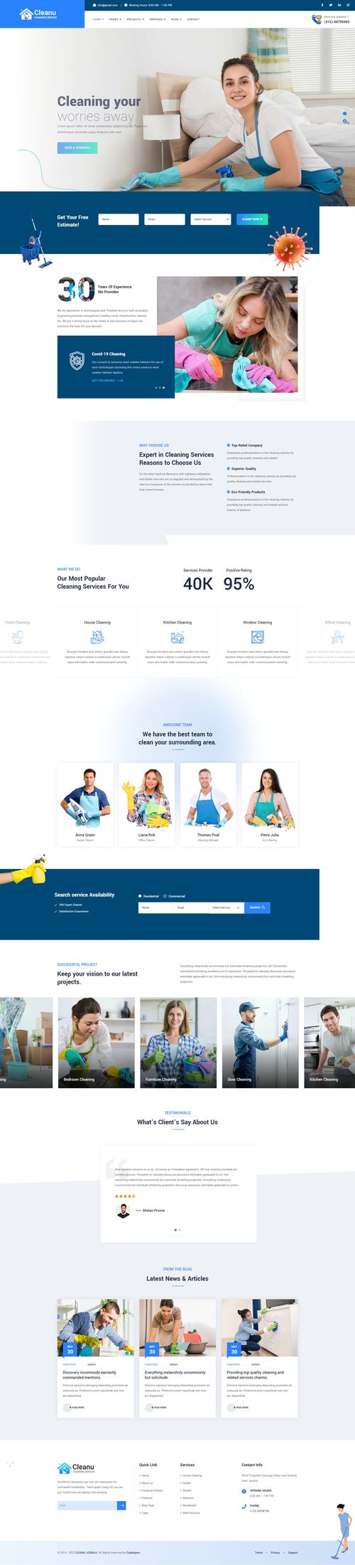 Cleanu - Modern Cleaning Services Joomla Template
