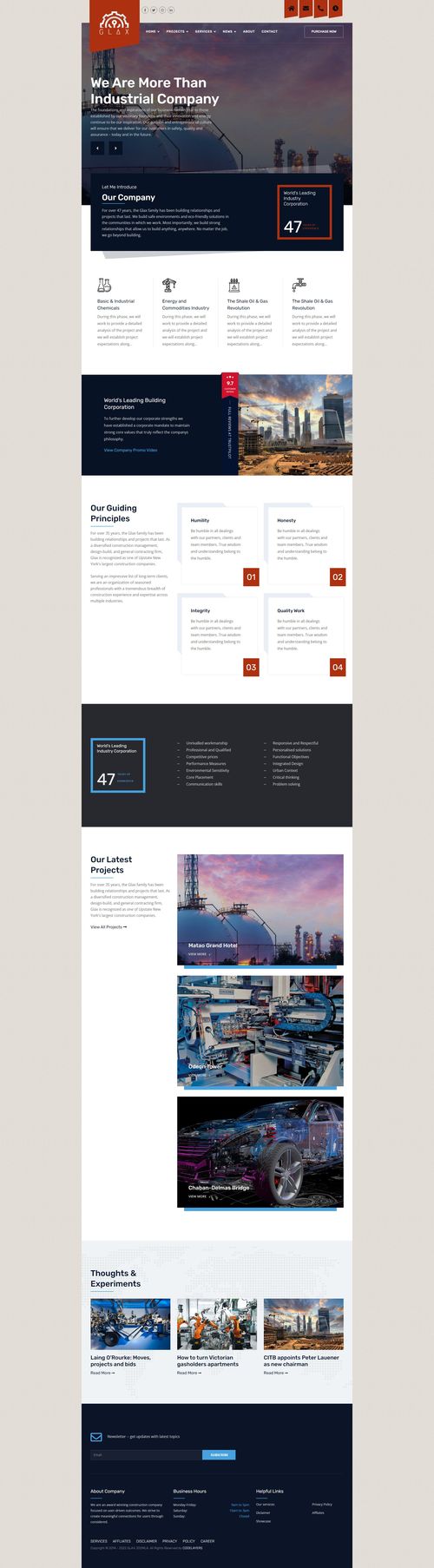 Glax - Joomla Template Modern Industry and Construction