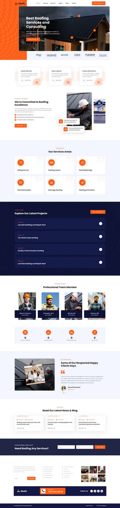 Roofx - Professional Roofing Services Joomla Template