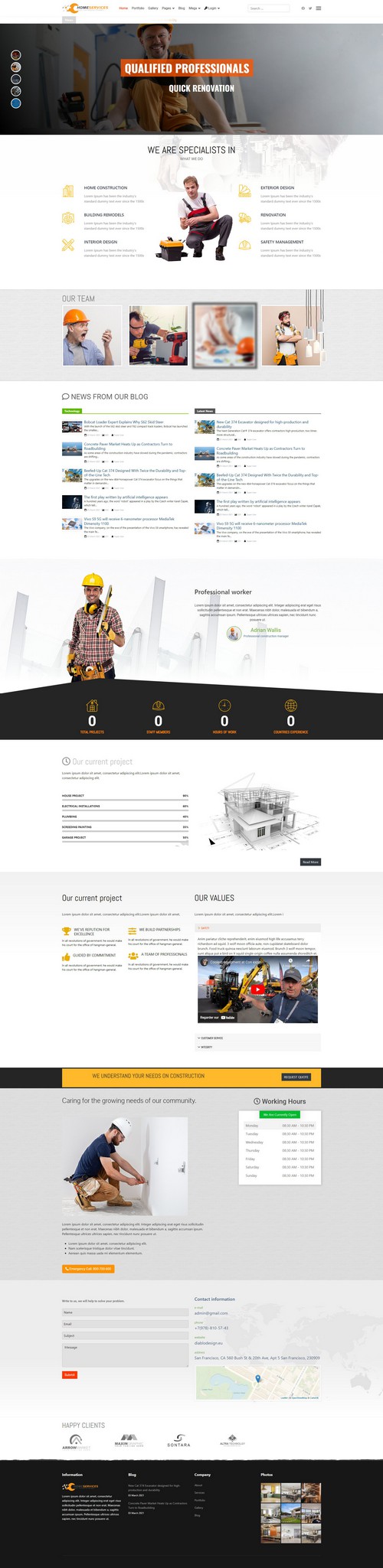 Homeservices - Renovation Business Sites Joomla Template