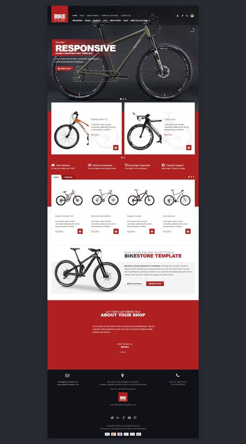  Bike Store - Responsive E-commerce Joomla 4 Template