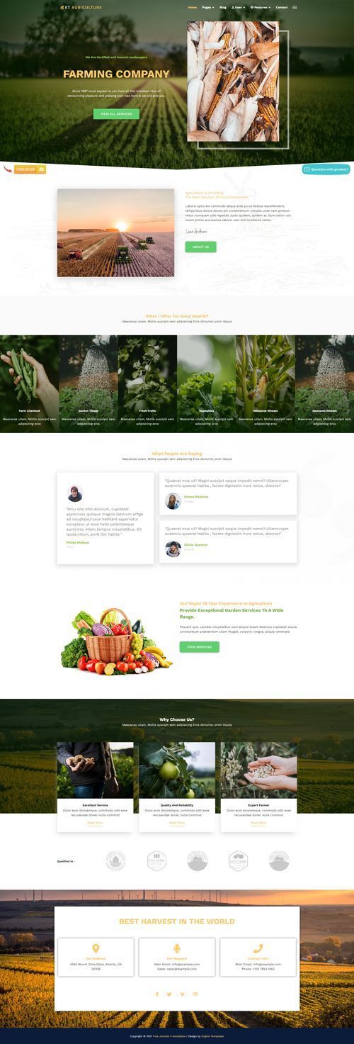 Agriculture - Agriculture and Farming Joomla 4 Template Site