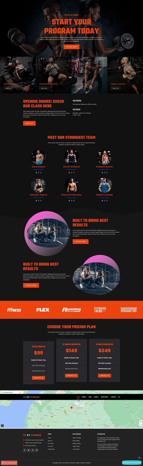 ET Fitness - Responsive Sport and Fitness Joomla 4 Template