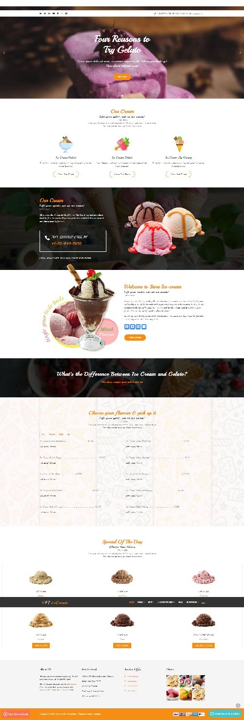 IceCream - eCommerce Ice Cream Store Joomla 4 Template