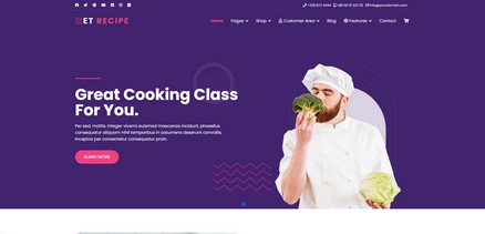 ET Recipe - Free Cooking Responsive Joomla 4 Template
