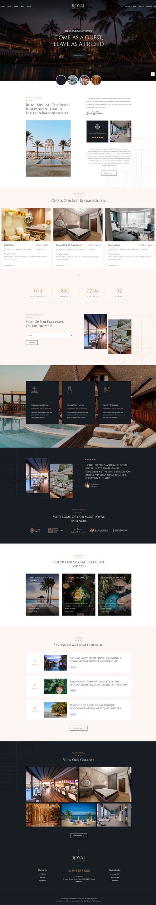 Royal - Ultimate Joomla Template for Hotel & Resorts