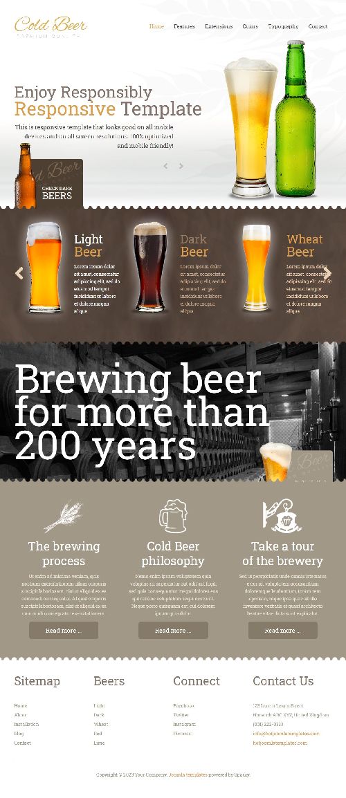 Beer - Responsive Joomla 4 Template for Breweries Websites