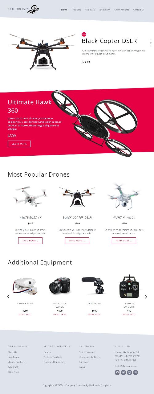 Drones - Responsive Drones Websites Joomla 4 Template