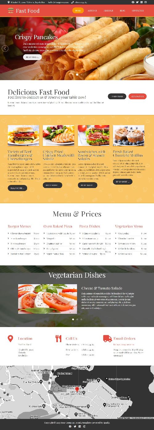 Fast Food - Joomla Template for Restaurants, Fast Food