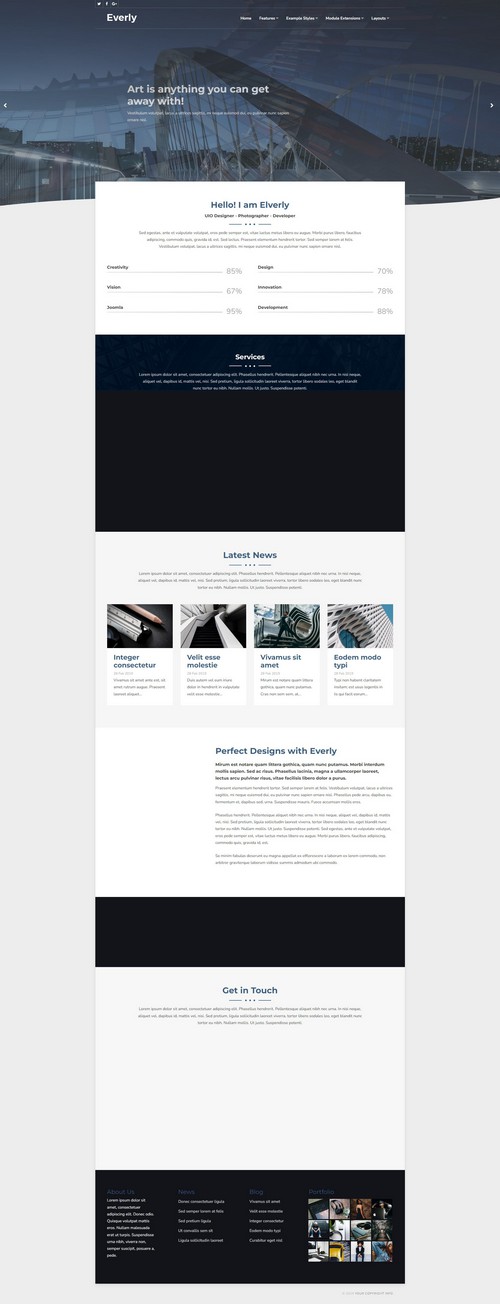 Everly - Joomla 4 Template for a Commercial Business